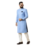 Classic Corn-Flower Blue Achkan for Men | Elegant Ethnic Wear | Jaipurio